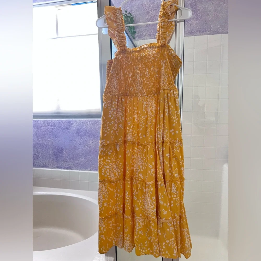 Torrid Yellow Floral Midi Dress - Picture 2 of 5